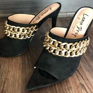 Gold Chain Heels
